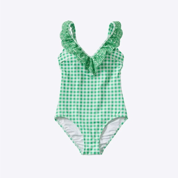 Draper James X Land’s End Ruffle V-neck One Piece Swimsuit Size 12 EUC - Picture 2 of 10